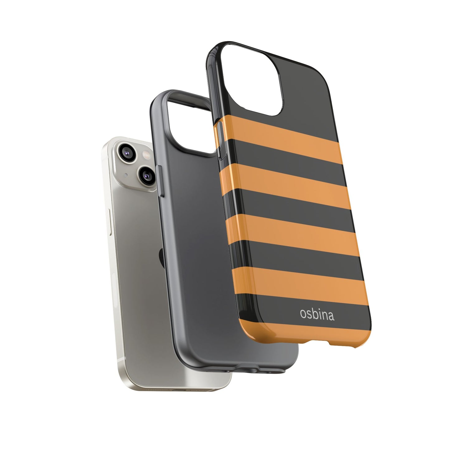 osbina | The Horizon Stripe Case in Black + Orange | The Season Collective