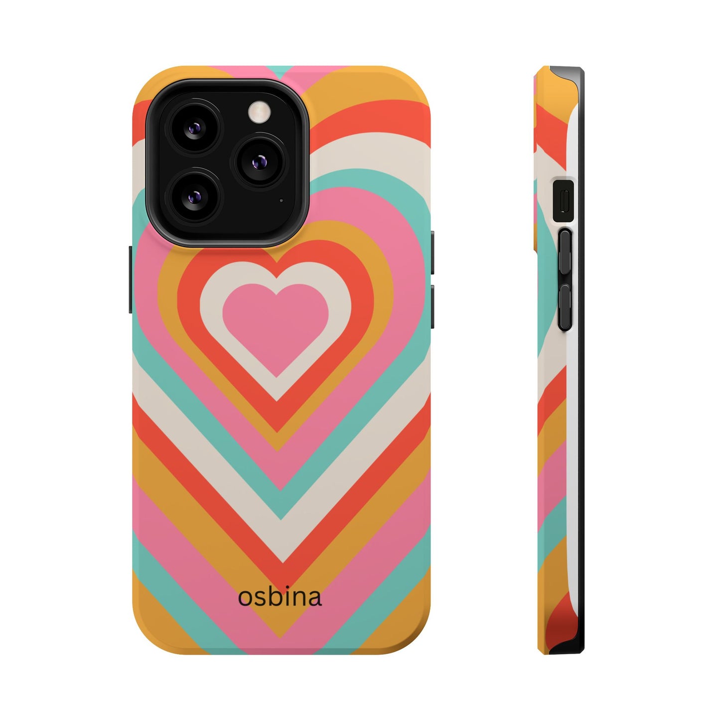 osbina | MagSafe compatible for iPhone | Heart Nouveau Phone Case | Modern Muse Collection