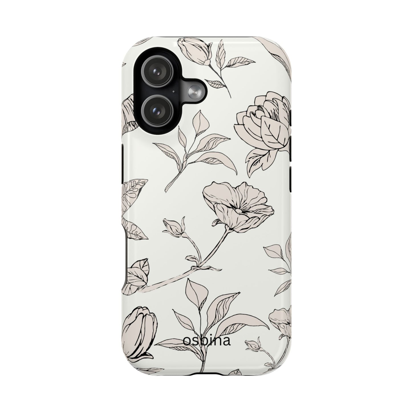 osbina | MagSafe compatible for iPhone | Silhouette Bloom Phone Case | Modern Muse Collection