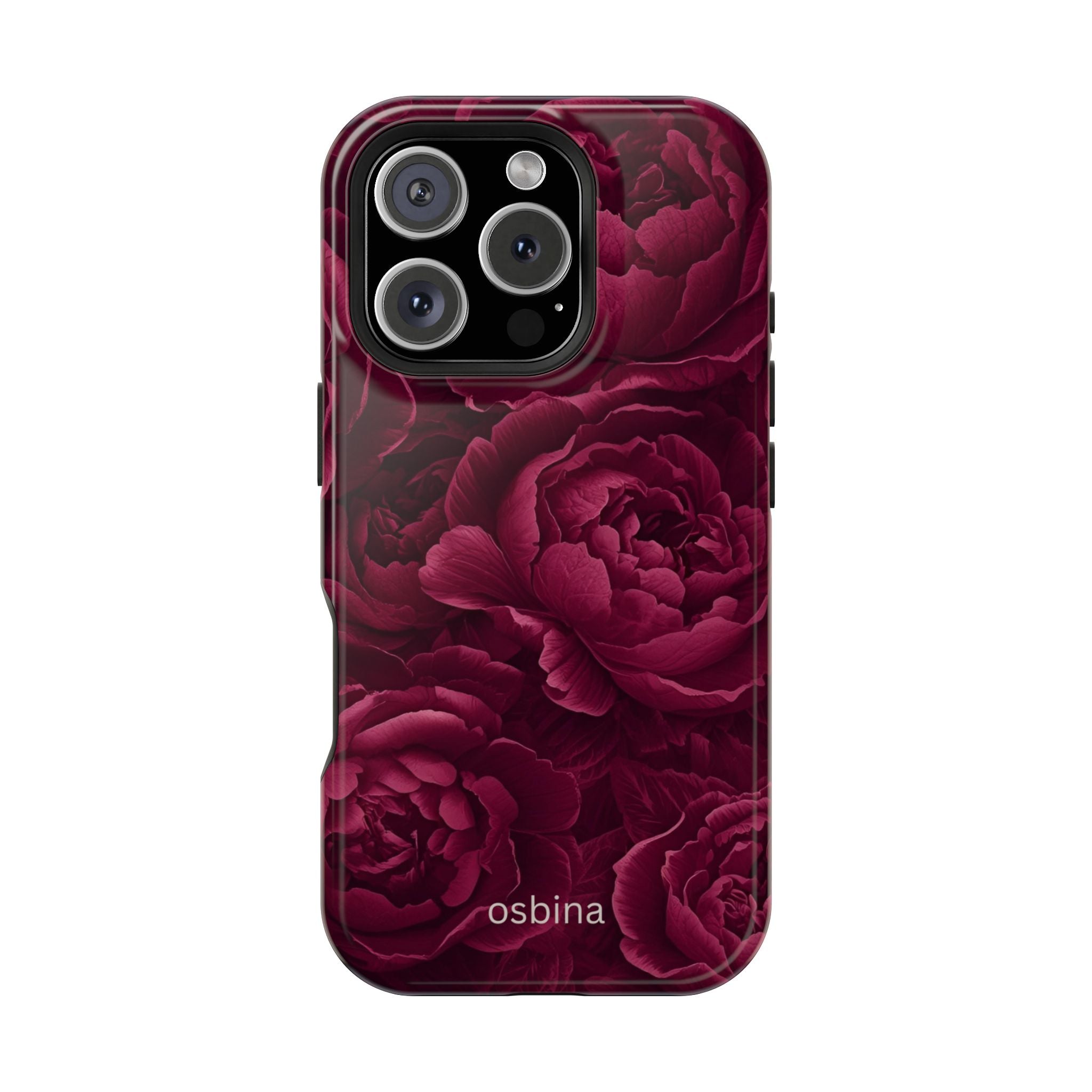osbina | MagSafe for iPhone | The Burgundy Peony Designer Case