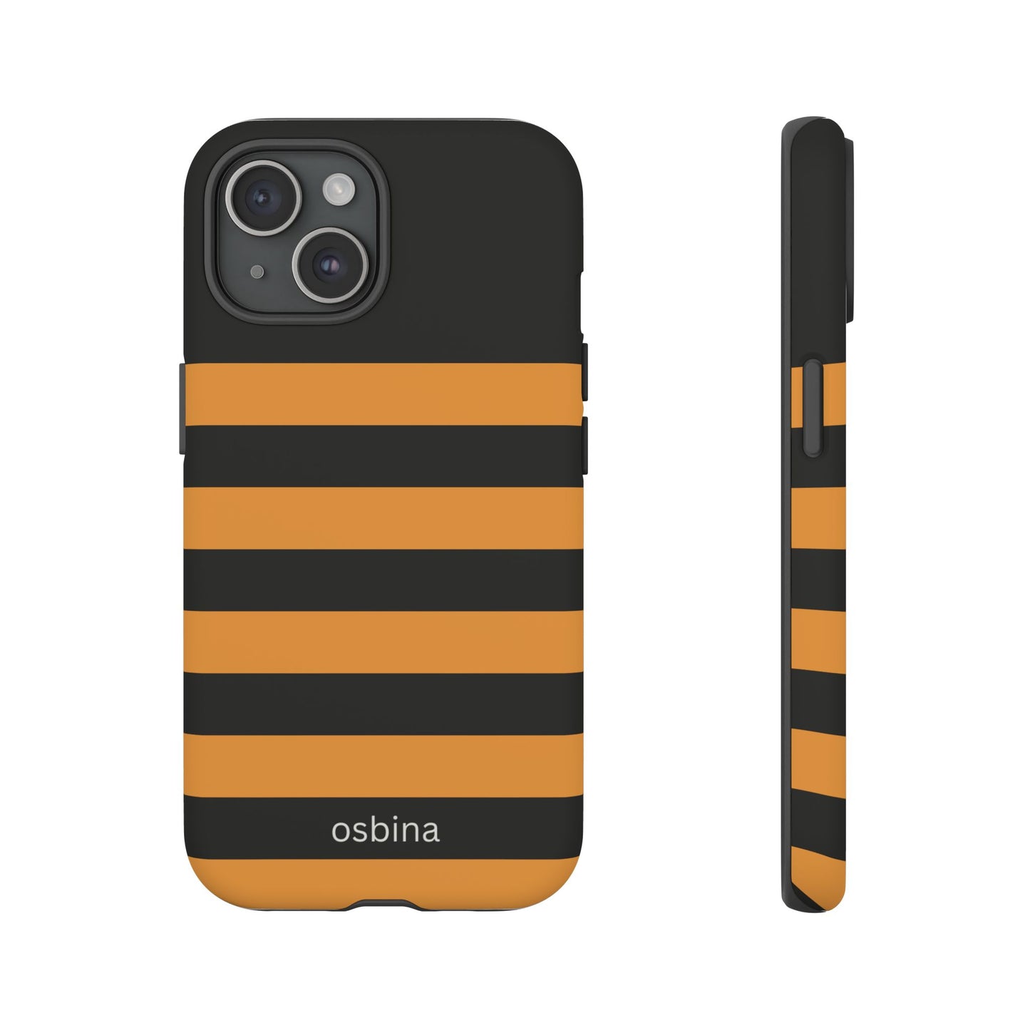 osbina | The Horizon Stripe Case in Black + Orange | The Season Collective