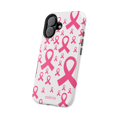 osbina |  MagSafe compatible for iPhone | Limited Edition Strength in Ribbons Case in Light Pink + Soft Pink + Hot Pink | The Pink October Collection | Inspired By