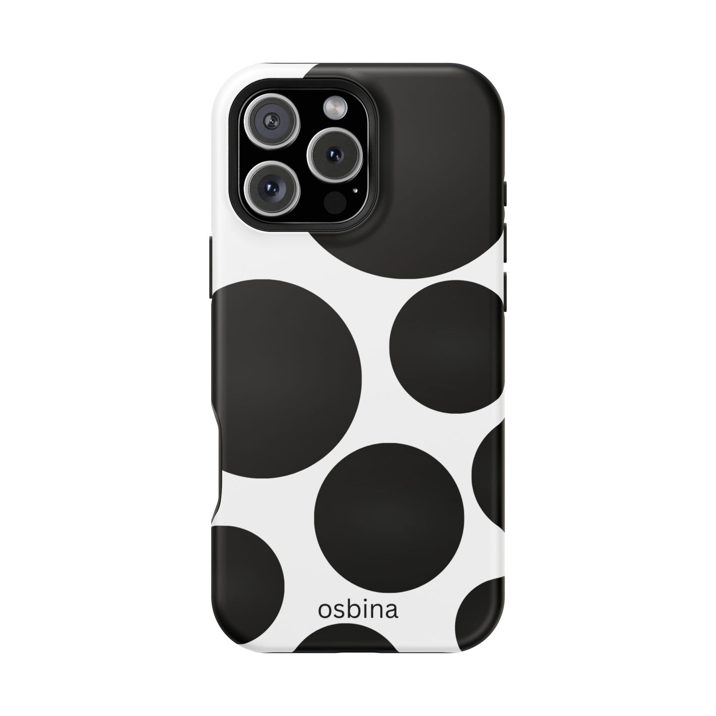 osbina | MagSafe compatible for iPhone | The Noir Bubbles Phone Case | Modern Muse Collection