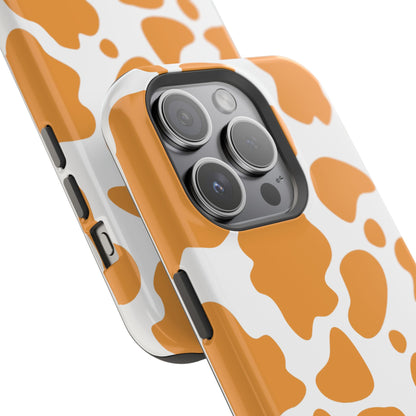 osbina | MagSafe Compatible for iPhone | Holy Cow, It’s Chic — The Orange Cow Print Case | The Season Collective