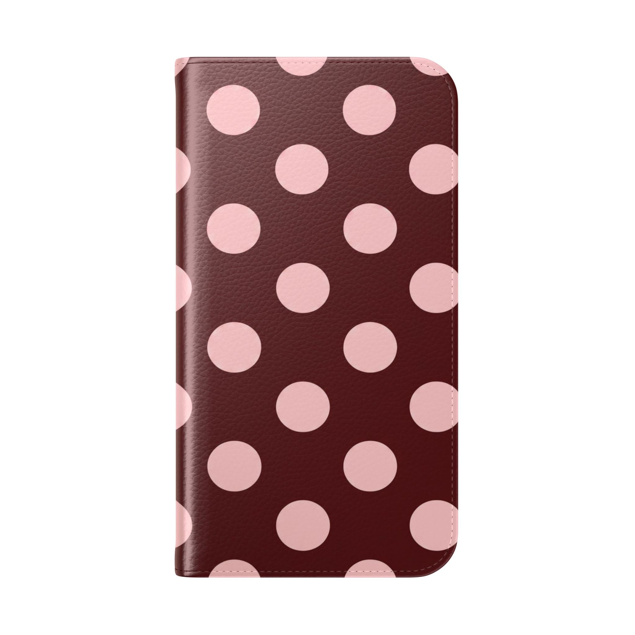 osbina | Wallet Flip Case for iPhone & Samsung | Oxblood Dot