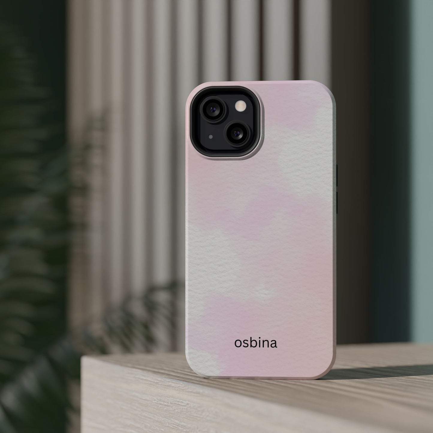 osbina | MagSafe compatible for iPhone | Pink Cotton Cloud Phone Case | Modern Muse Collection