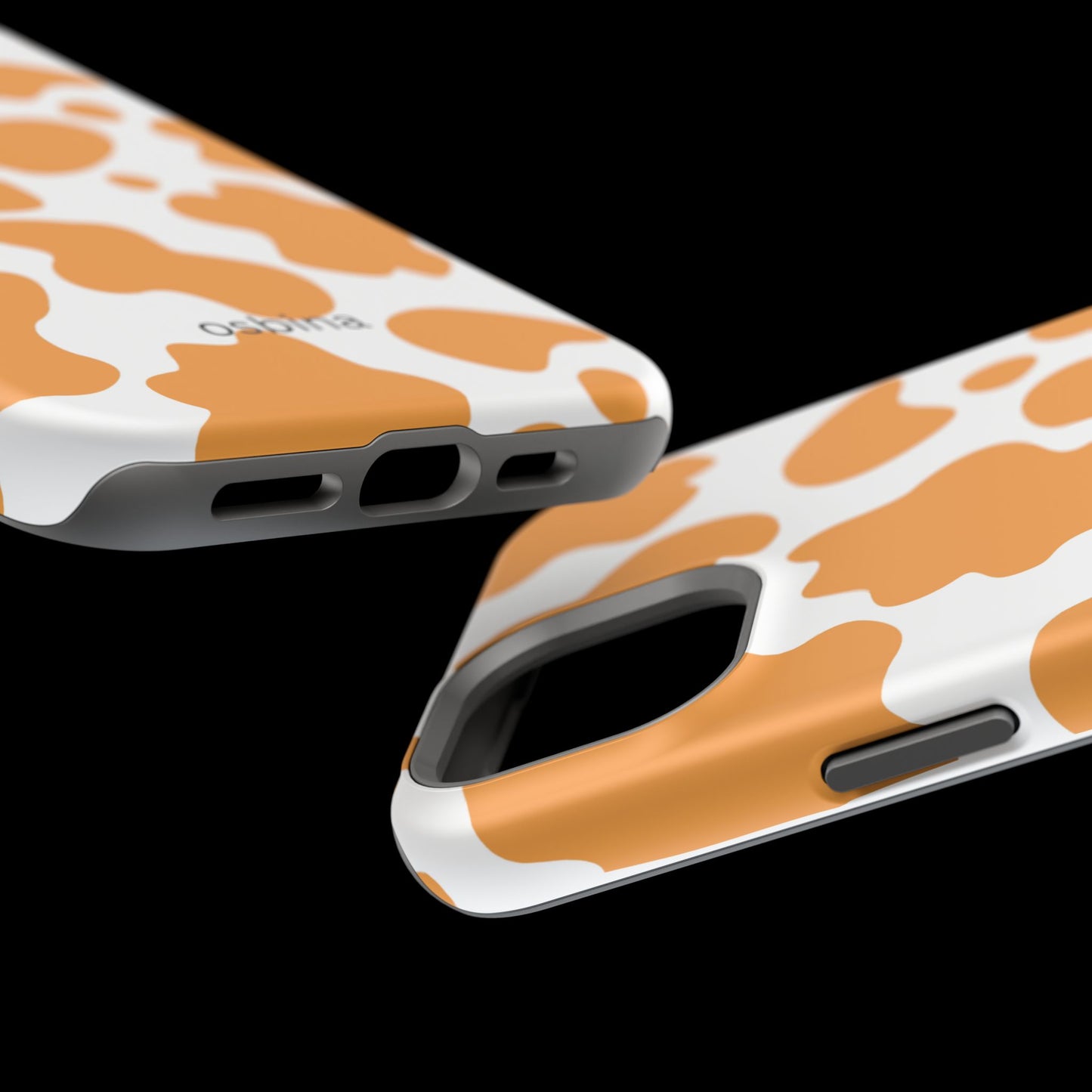 osbina | MagSafe Compatible for iPhone | Holy Cow, It’s Chic — The Orange Cow Print Case | The Season Collective