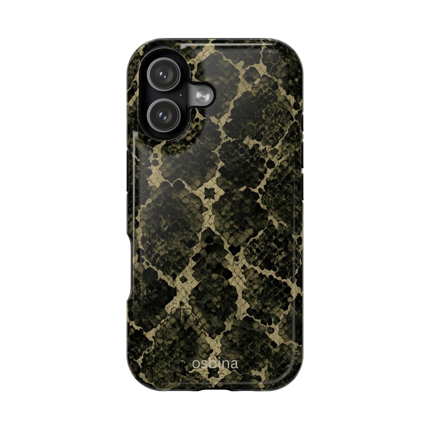 osbina | MagSafe for iPhone | The Olive Snakeskin Designer Case