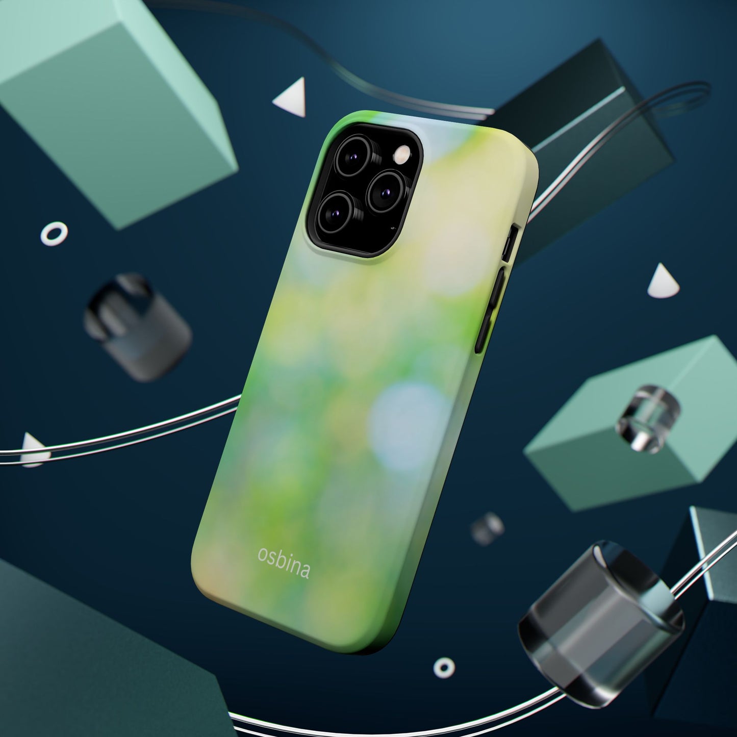 osbina | MagSafe compatible for iPhone | The Veridian Orbs Phone Case | Color Edit Collection
