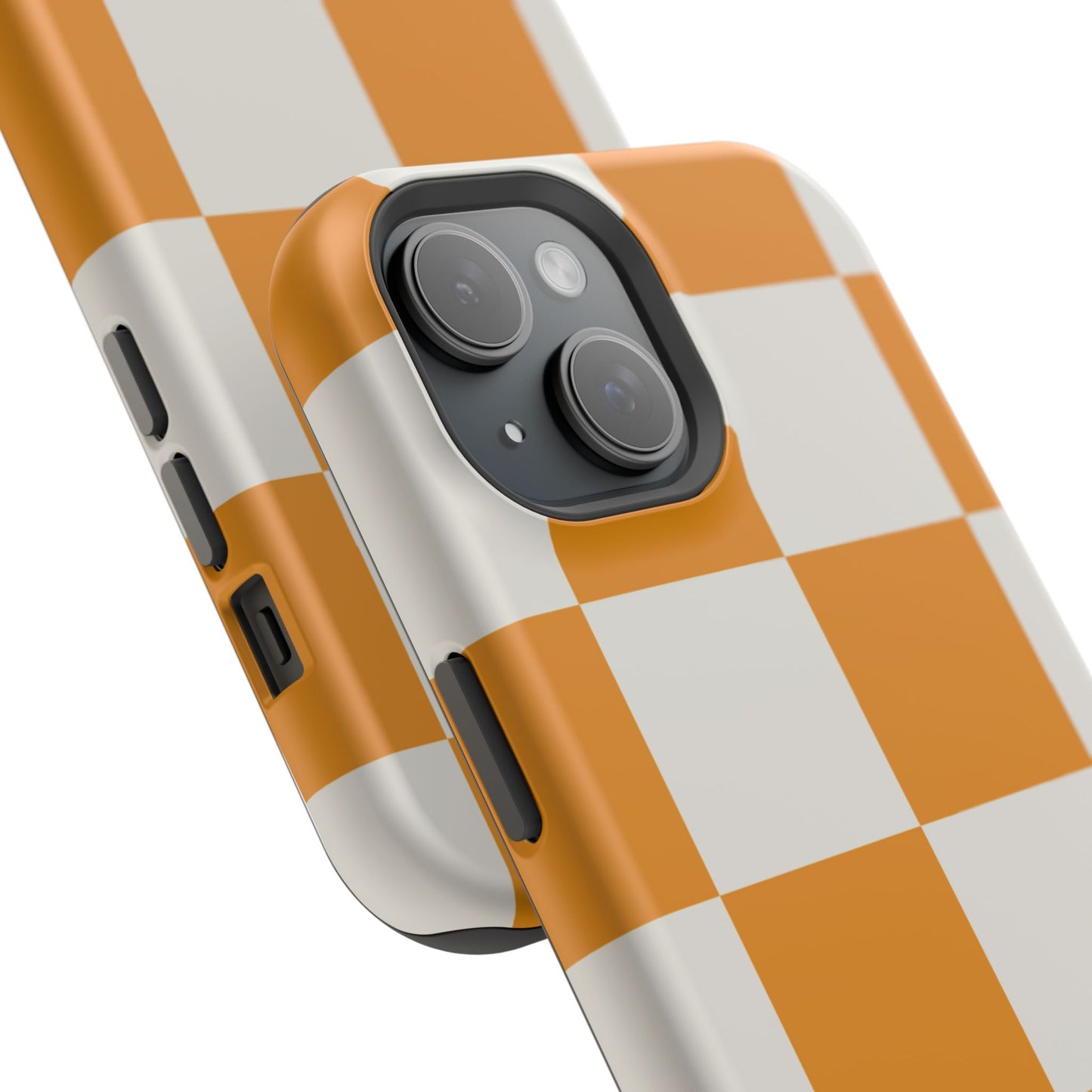 osbina | MagSafe Compatible for iPhone | Check You Out — The Orange + White Check Case | The Season Collective