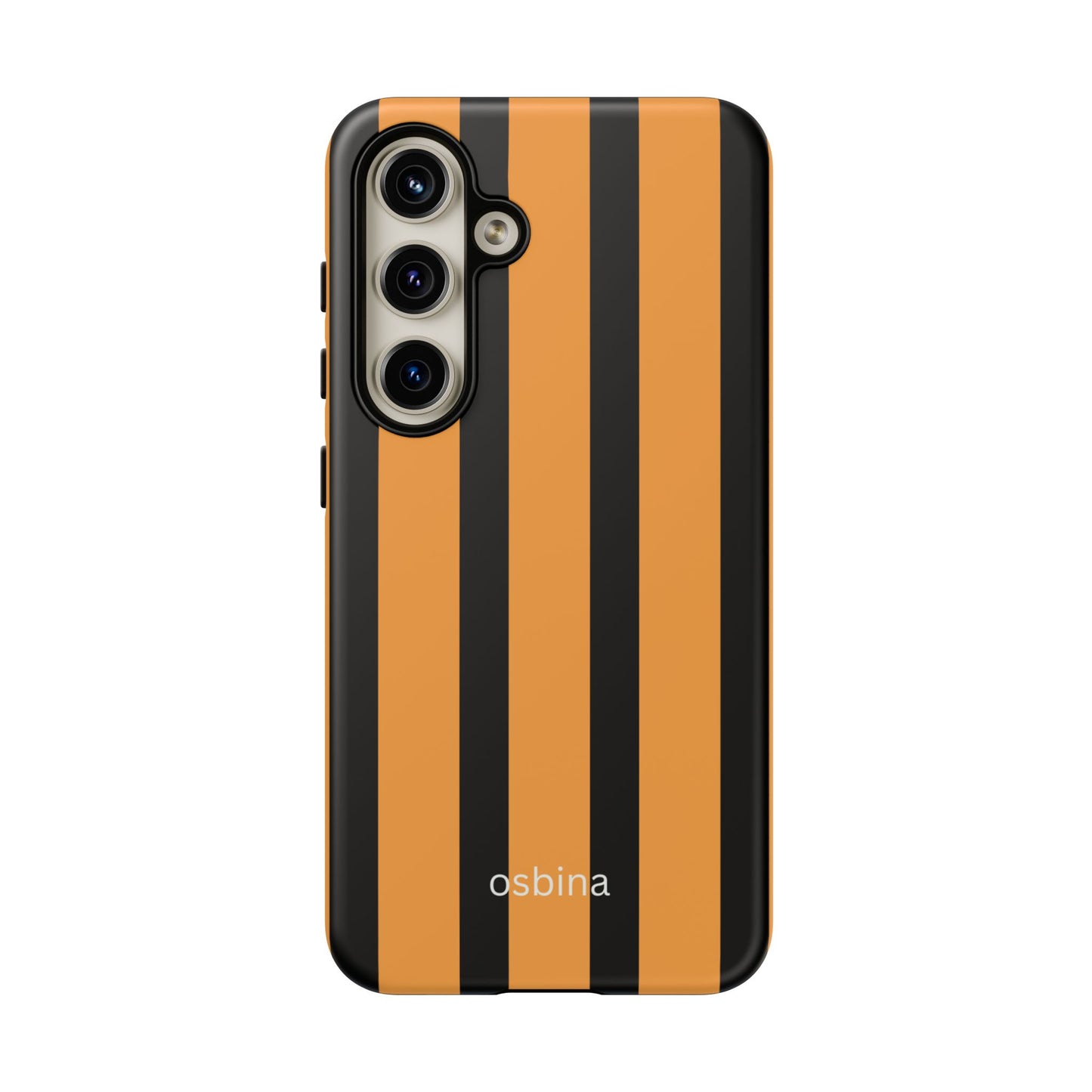 osbina | The Statement Stripe Case in Black + Orange | The Season Collective