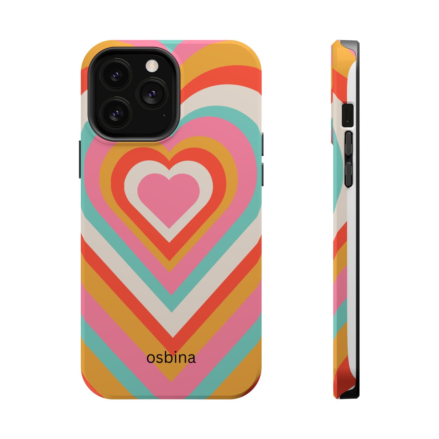 osbina | MagSafe compatible for iPhone | Heart Nouveau Phone Case | Modern Muse Collection