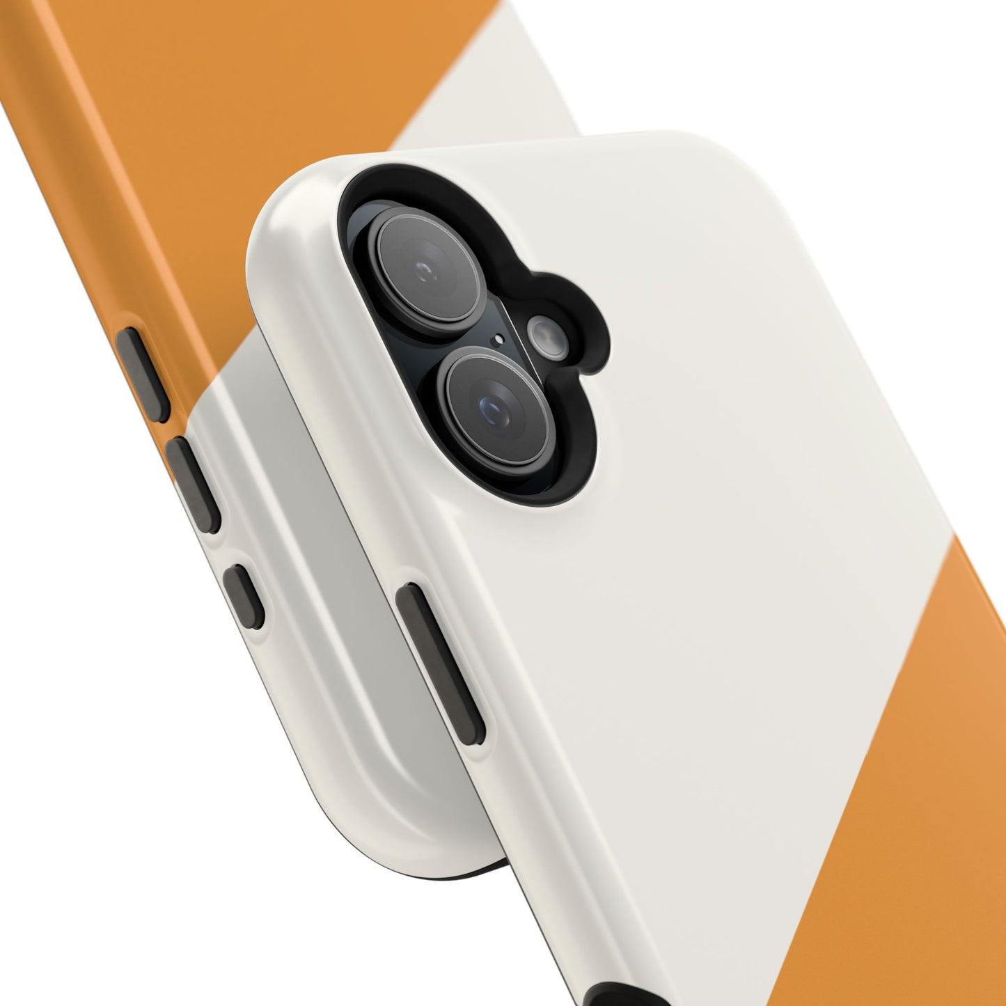 osbina | MagSafe Compatible for iPhone | Divide & Conquer — The Orange + White Split Diagonal Case | The Season Collective