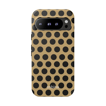 osbina | Camel Noir Dots Phone Case | Modern Muse Collection