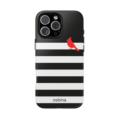 osbina | Redbird Edition Thinking of You Phone Case Black & White Stripe | Inspired By Collection