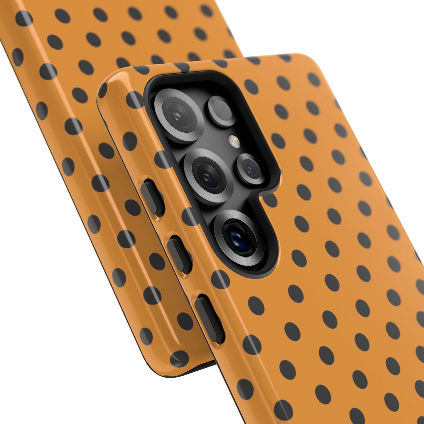 osbina | Spot On Chic — The Orange + Black Polka Dot Case | The Season Collective