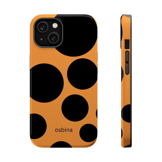 osbina | MagSafe Compatible for iPhone | The Bubble Statement Case in Orange + Black | The Season Collective