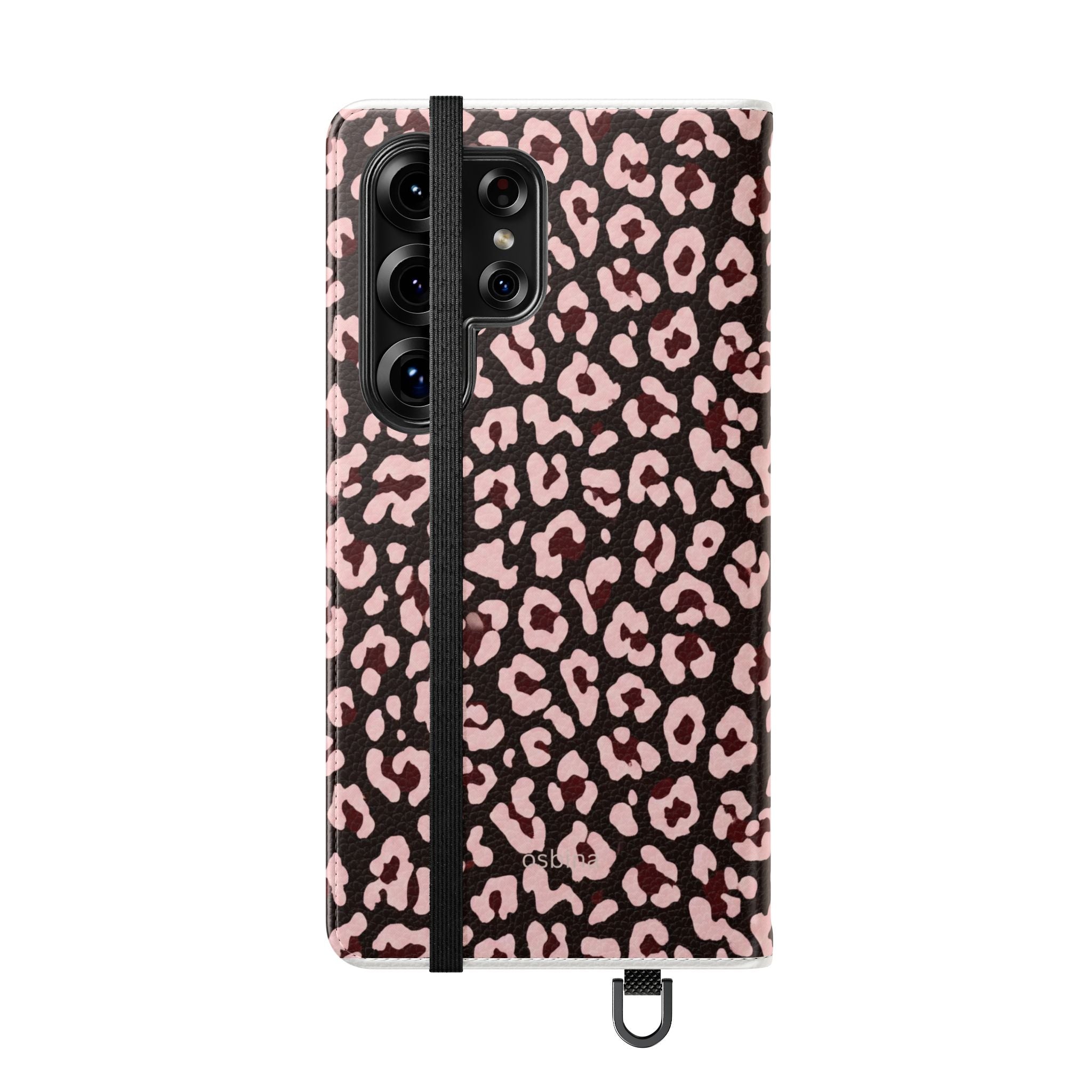 osbina | Wallet Flip Case for iPhone & Samsung | Chocolate Pink Leopard