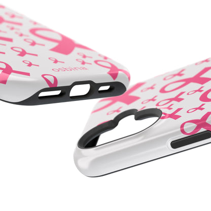 osbina |  MagSafe compatible for iPhone | Limited Edition Strength in Ribbons Case in Light Pink + Soft Pink + Hot Pink | The Pink October Collection | Inspired By