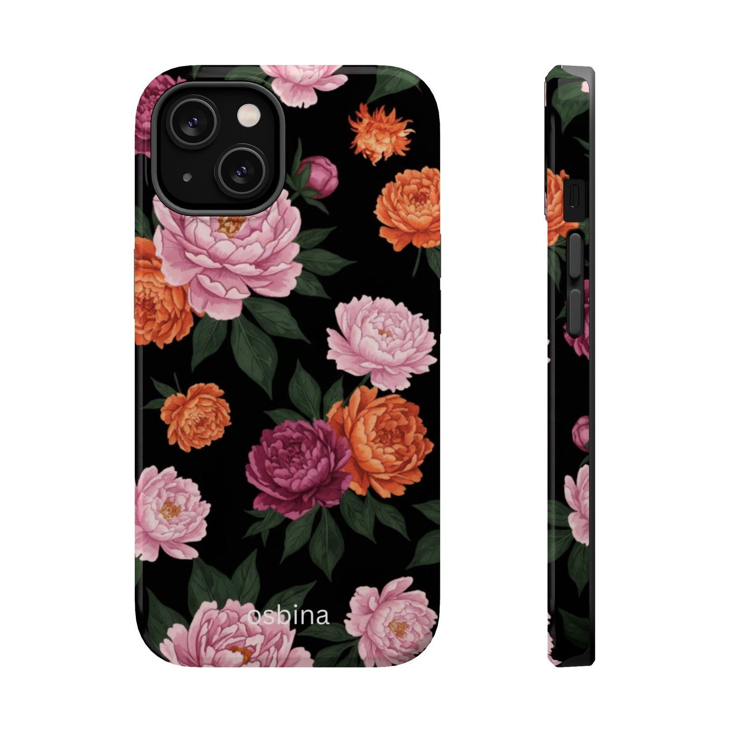 osbina | MagSafe for iPhone | The Peony Noir Designer Case