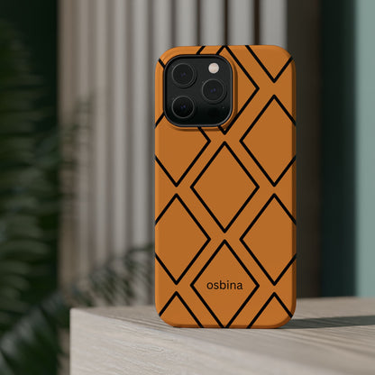 osbina | MagSafe Compatible for iPhone | Diamonds Are Your Phone’s Best Friend — The Orange + Black Diamond Case | The Season Collective