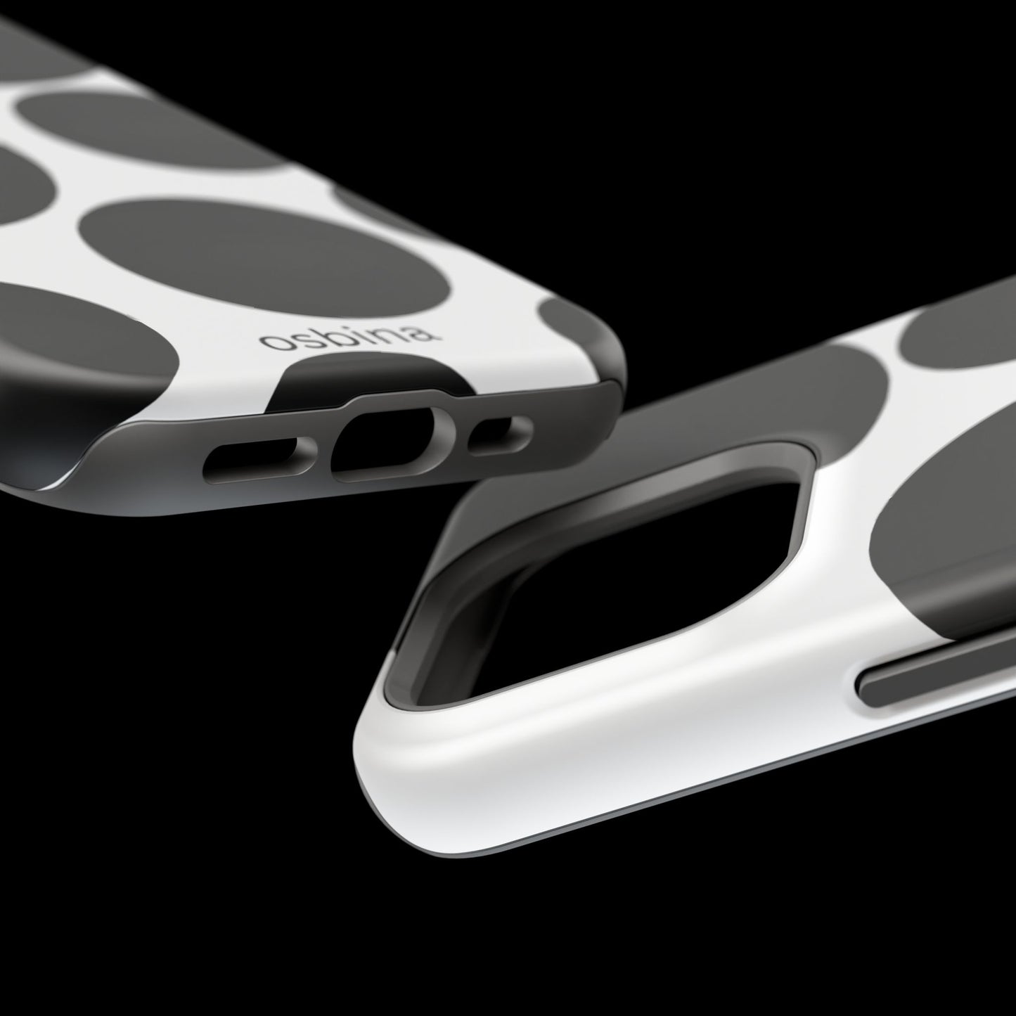 osbina | MagSafe compatible for iPhone | The Noir Bubbles Phone Case | Modern Muse Collection