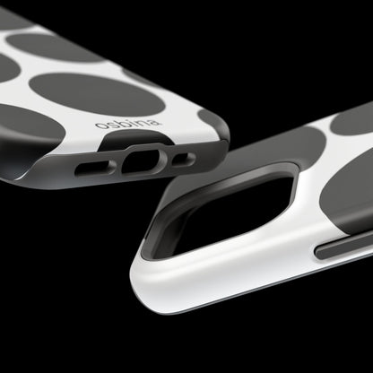 osbina | MagSafe compatible for iPhone | The Noir Bubbles Phone Case | Modern Muse Collection