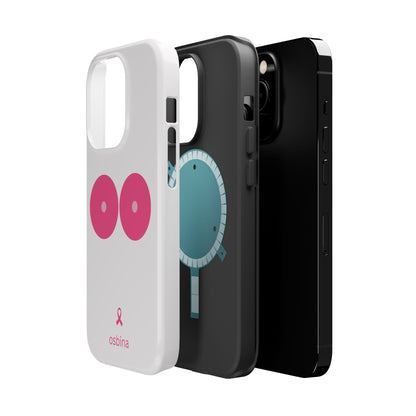 osbina |  MagSafe compatible for iPhone | Limited Edition The Check Your Tatas Case in Light Pink + Soft Pink + Hot Pink | The Pink October Collection | Inspired By