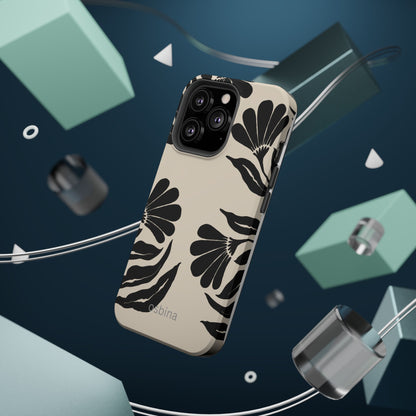 osbina | MagSafe compatible for iPhone | Obsidian Bloom Flower Phone Case | Modern Muse Collection