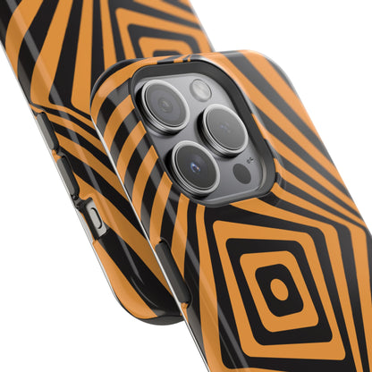 osbina | MagSafe Compatible for iPhone | Step Into the Zone — The Orange + Black Spiral Case | The Season Collective