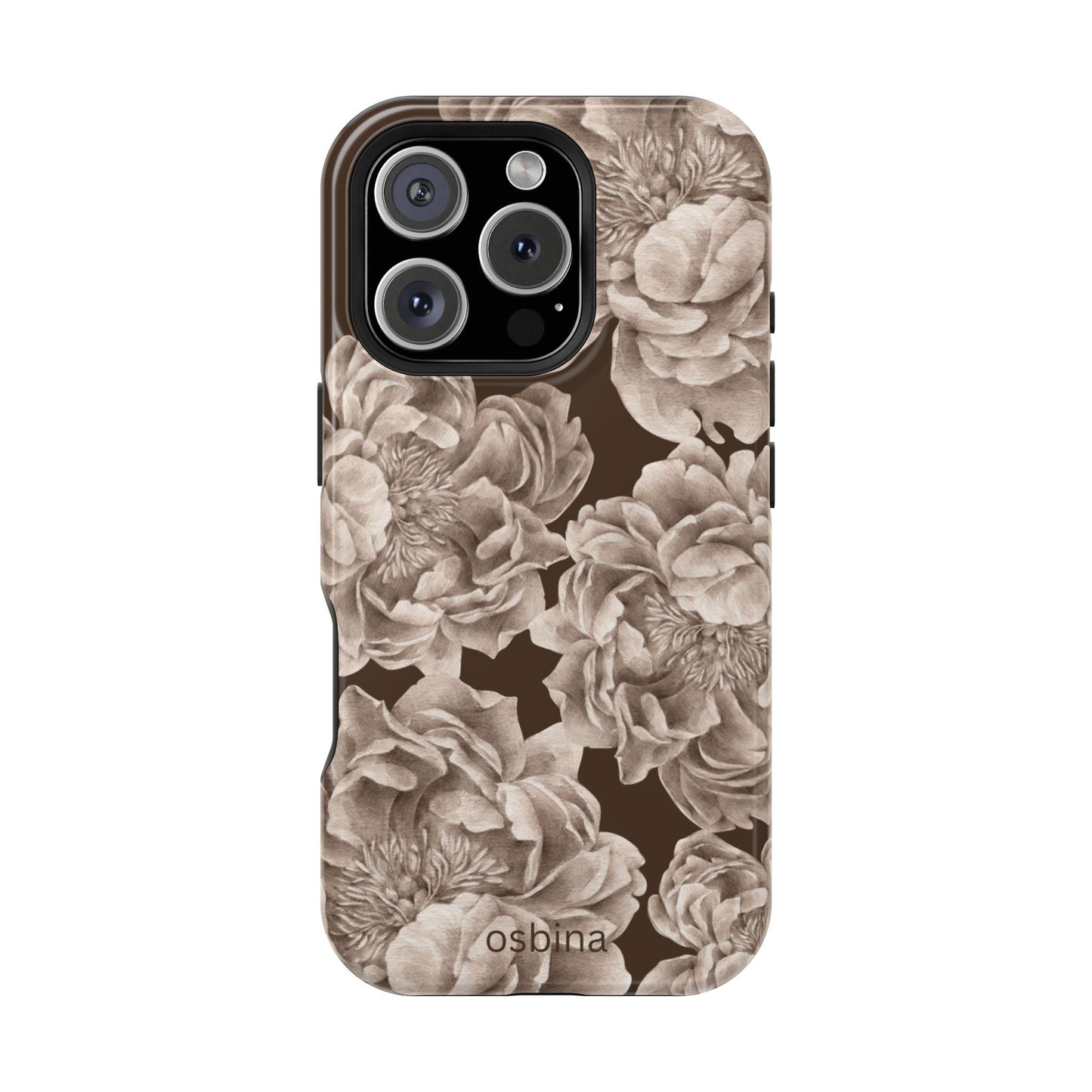 osbina | MagSafe for iPhone | Peony Espresso Designer Case