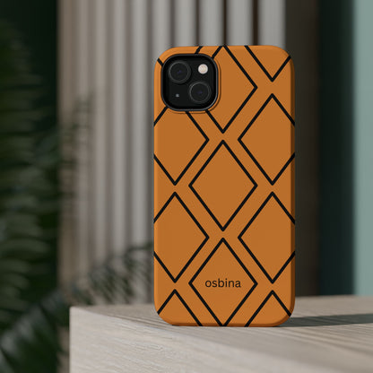 osbina | MagSafe Compatible for iPhone | Diamonds Are Your Phone’s Best Friend — The Orange + Black Diamond Case | The Season Collective