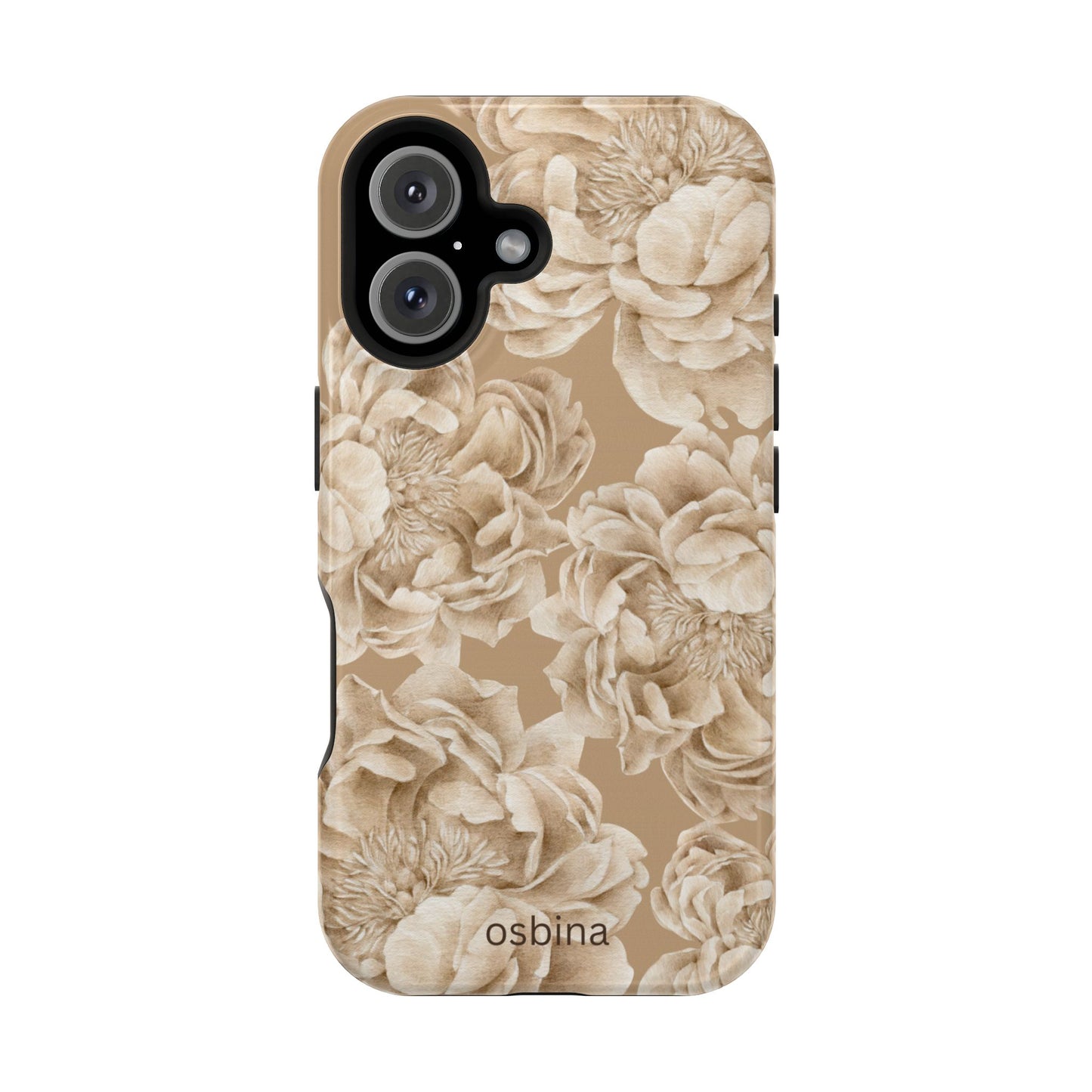 osbina | MagSafe for iPhone | Peony Latte Designer Case