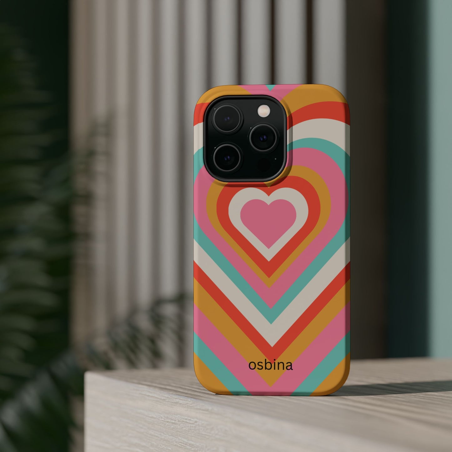 osbina | MagSafe compatible for iPhone | Heart Nouveau Phone Case | Modern Muse Collection