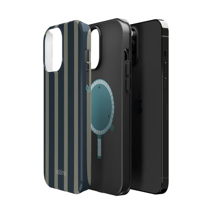 osbina | MagSafe compatible for iPhone | Grayhaven Navy & Gray Sophisticated Phone Case | Modern Muse Collection