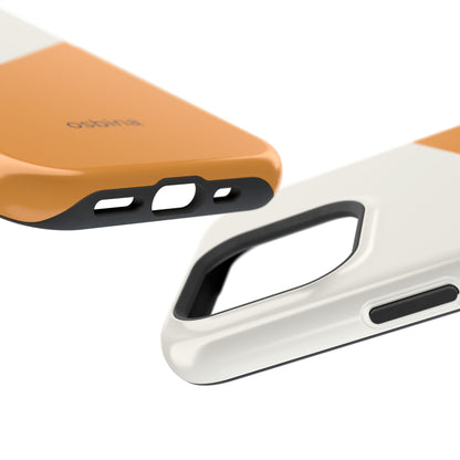 osbina | MagSafe Compatible for iPhone | Divide & Conquer — The Orange + White Split Diagonal Case | The Season Collective