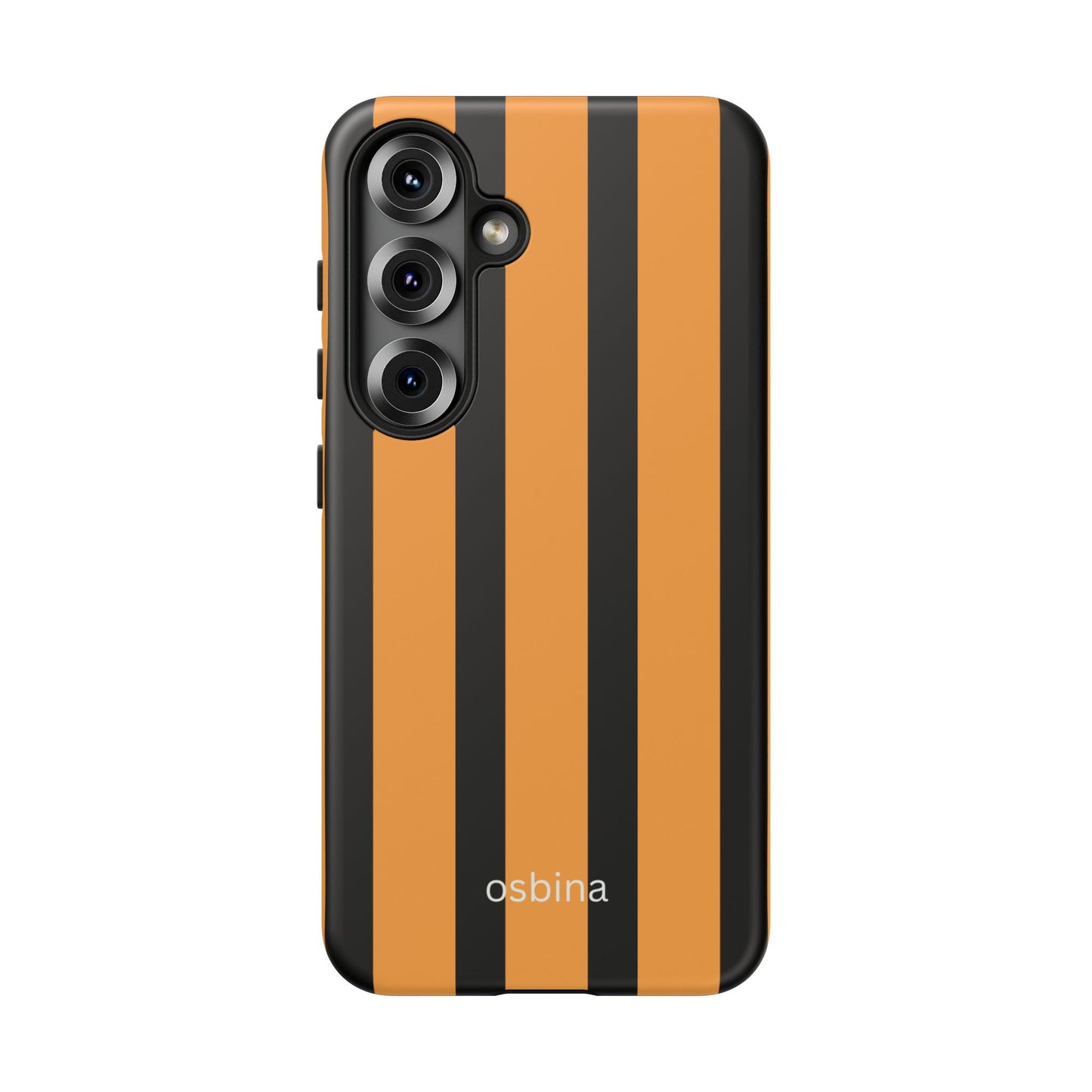 osbina | The Statement Stripe Case in Black + Orange | The Season Collective