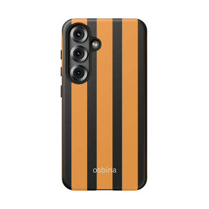 osbina | The Statement Stripe Case in Black + Orange | The Season Collective