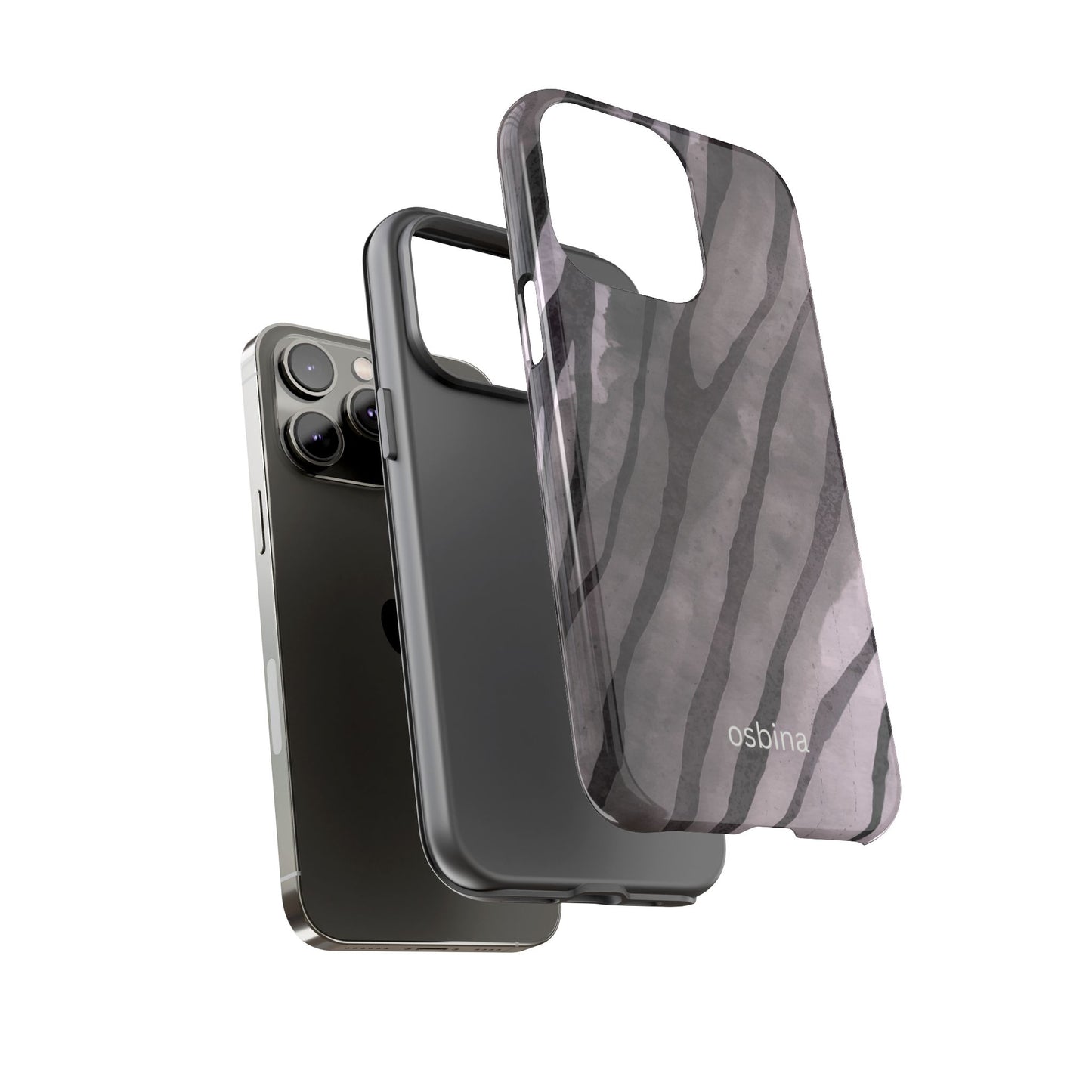osbina | Stripes on Point — The Muted Gray + Black Tiger Case | The Season Collective