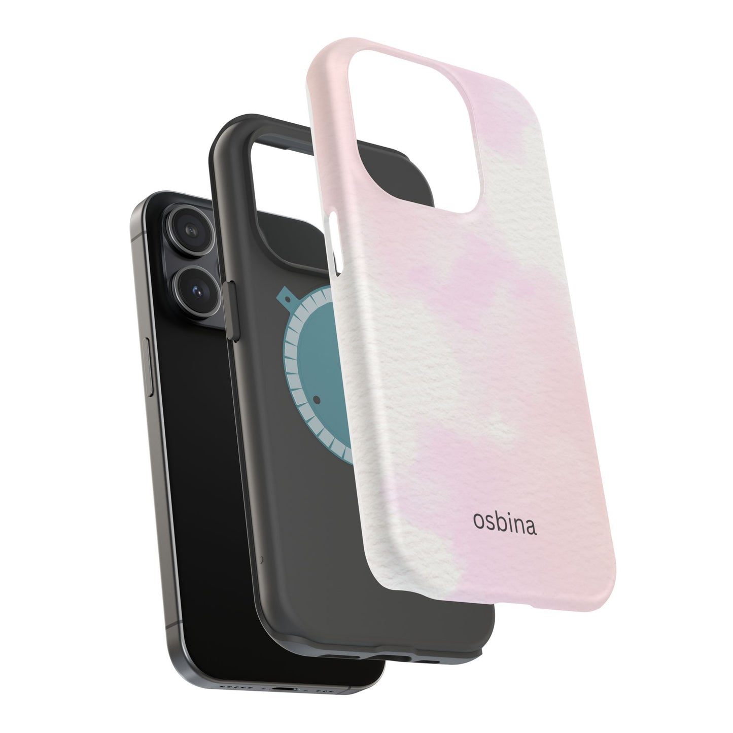 osbina | MagSafe compatible for iPhone | Pink Cotton Cloud Phone Case | Modern Muse Collection