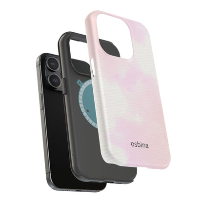 osbina | MagSafe compatible for iPhone | Pink Cotton Cloud Phone Case | Modern Muse Collection