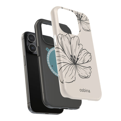 osbina | MagSafe compatible for iPhone | Poppy Whisper Phone Case | Modern Muse Collection