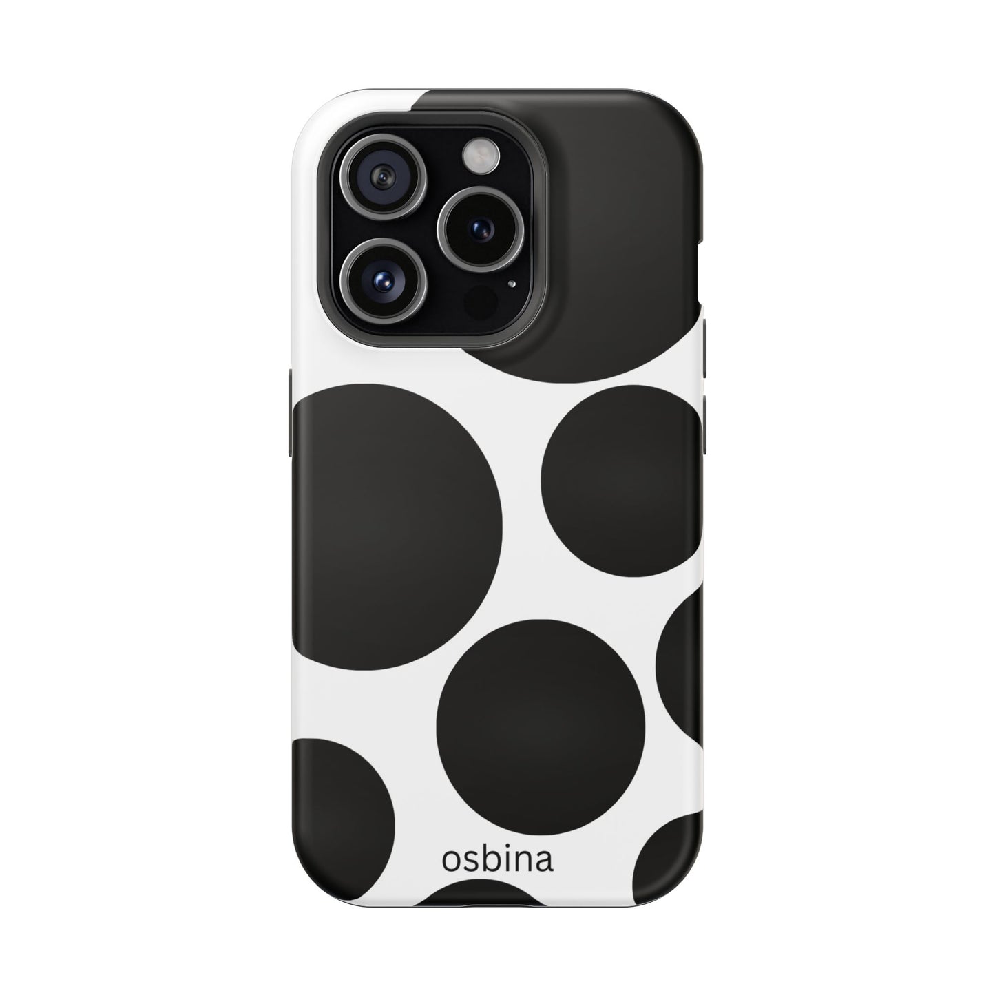 osbina | MagSafe compatible for iPhone | The Noir Bubbles Phone Case | Modern Muse Collection