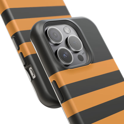 osbina | MagSafe Compatible for iPhone | The Horizon Stripe Case in Black + Orange | The Season Collective