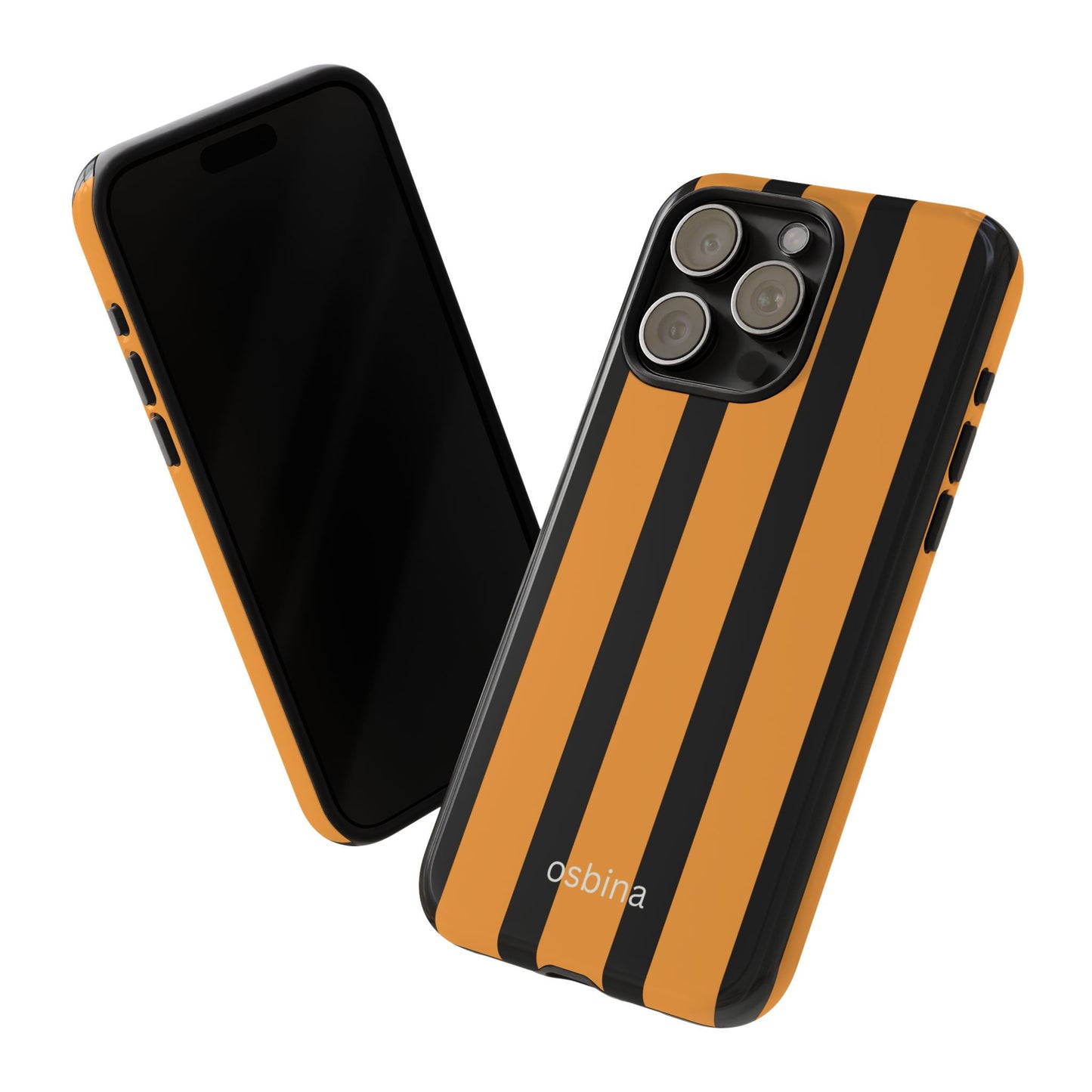 osbina | The Statement Stripe Case in Black + Orange | The Season Collective