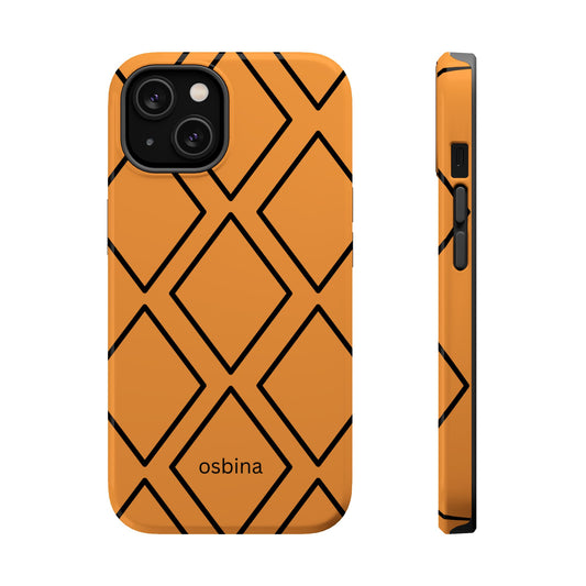 osbina | MagSafe Compatible for iPhone | Diamonds Are Your Phone’s Best Friend — The Orange + Black Diamond Case | The Season Collective