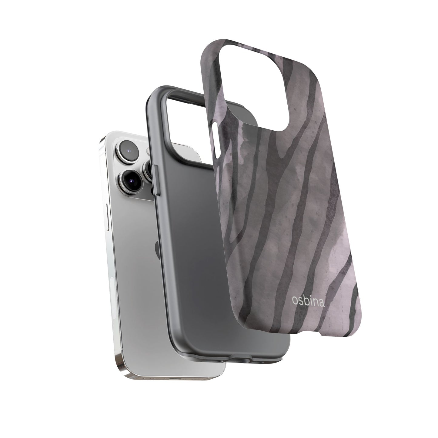 osbina | Stripes on Point — The Muted Gray + Black Tiger Case | The Season Collective