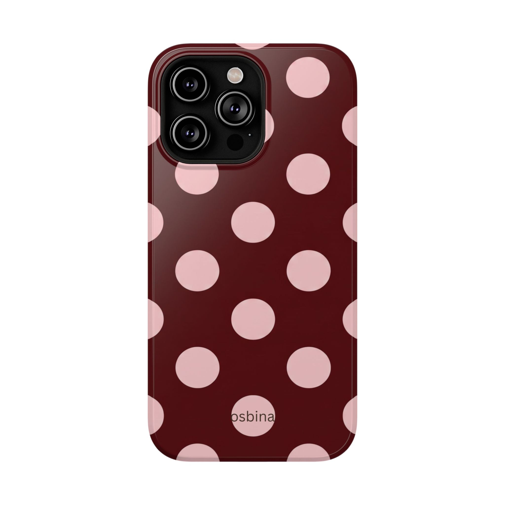 osbina | Oxblood Dot Designer Case