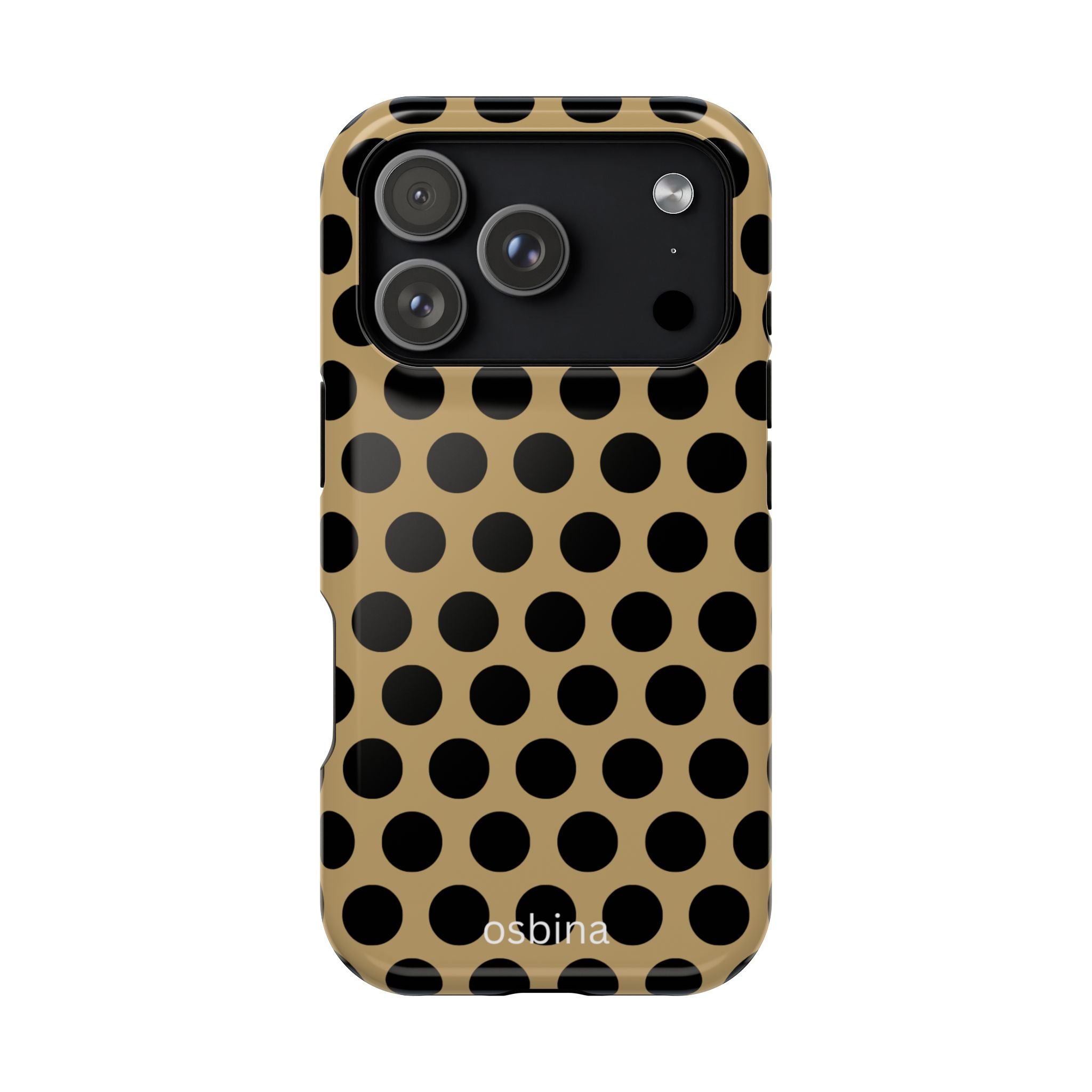 osbina | MagSafe for iPhone | Camel Noir Dots Designer Case