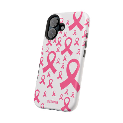 osbina |  MagSafe compatible for iPhone | Limited Edition Strength in Ribbons Case in Light Pink + Soft Pink + Hot Pink | The Pink October Collection | Inspired By